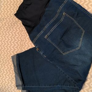 Plus size Maternity Capri Jeans